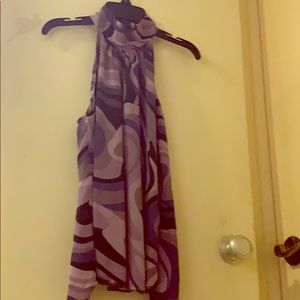 Purple sleeveless shirt
